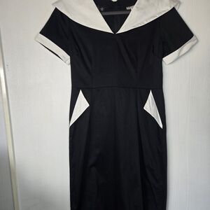 Elegant Black and White Dress